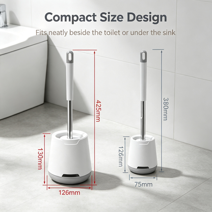 Silicone Toilet Brush with Ventilated Drying Holder