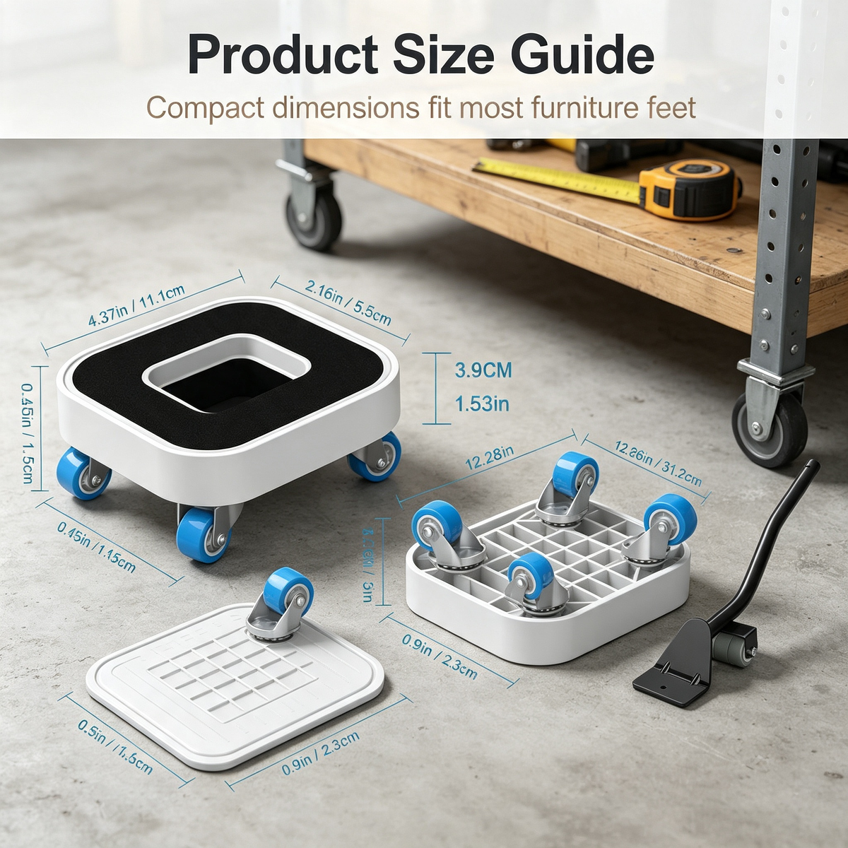 Heavy‑Duty Furniture Moving Dolly Set with Lifting Tool
