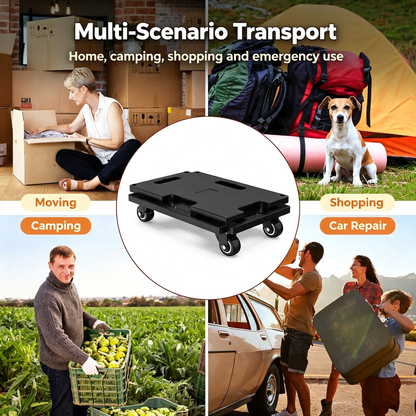 Interlocking Moving Dolly Cart with Elastic Bungee CordsKey