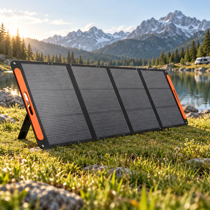 200W Portable Foldable Solar Panel with Stand - IP68 Waterproof