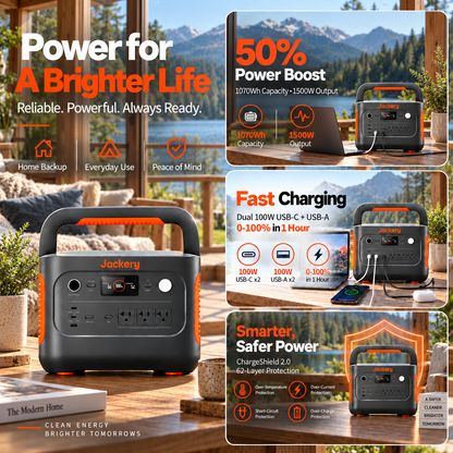 1070Wh Solar Generator Kit + FREE 200W Solar Panel (Limited BOGO)